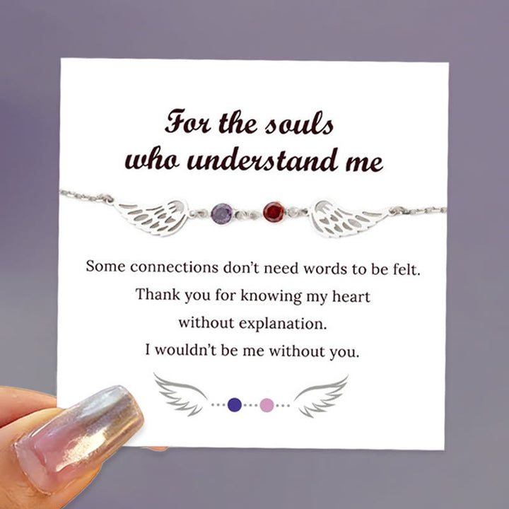 Olivenorma Elegant Birthstone Angel Wings Bracelet - image 0