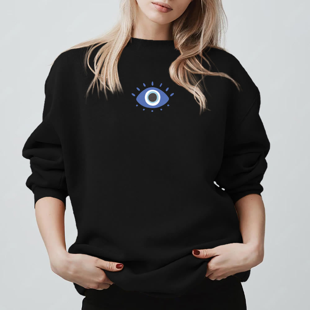 Olivenorma Trendy Demon Eye Quote Sweatshirt - image 9