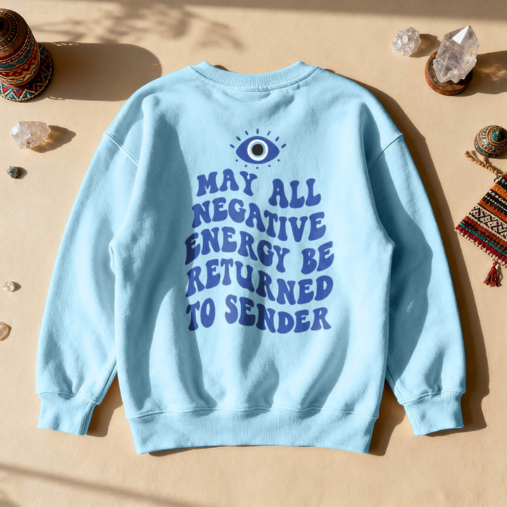 Olivenorma Trendy Demon Eye Quote Sweatshirt - Blue - 2XL - image 19