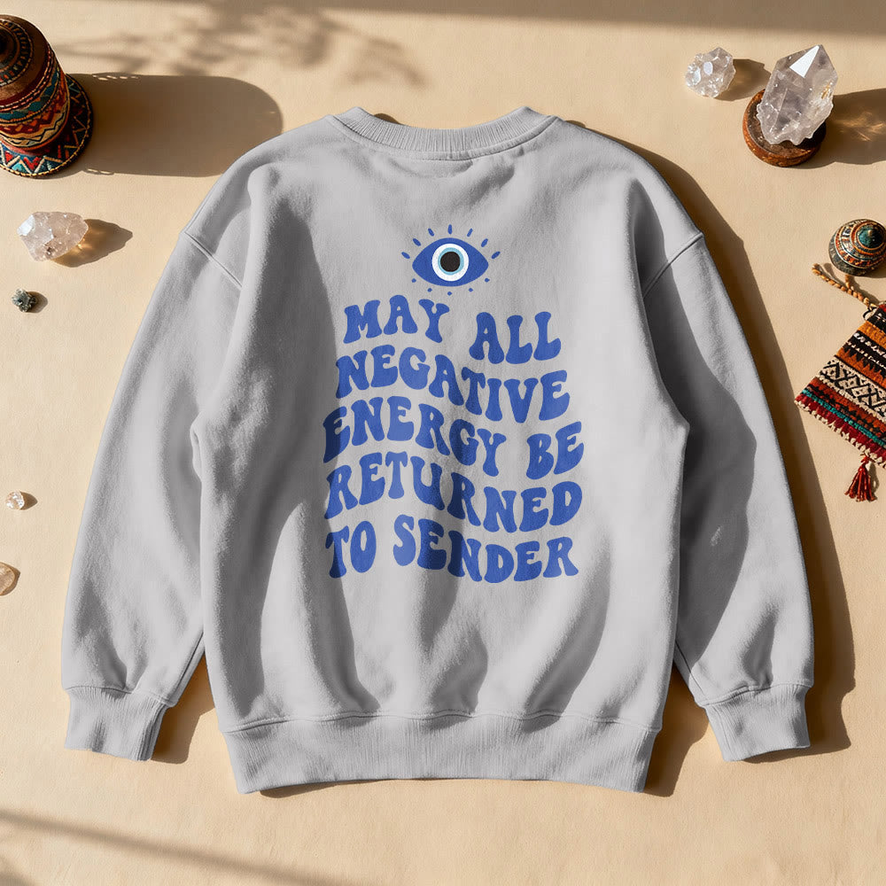 Olivenorma Trendy Demon Eye Quote Sweatshirt - Grey - 2XL - image 10