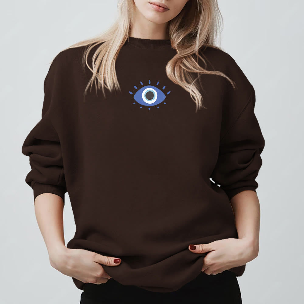 Olivenorma Trendy Demon Eye Quote Sweatshirt - image 9