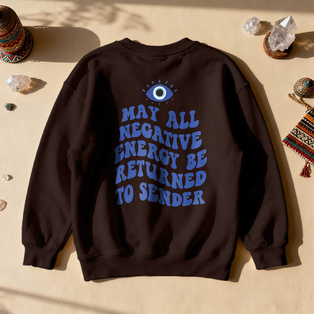 Olivenorma Trendy Demon Eye Quote Sweatshirt - Brown - 2XL - image 11