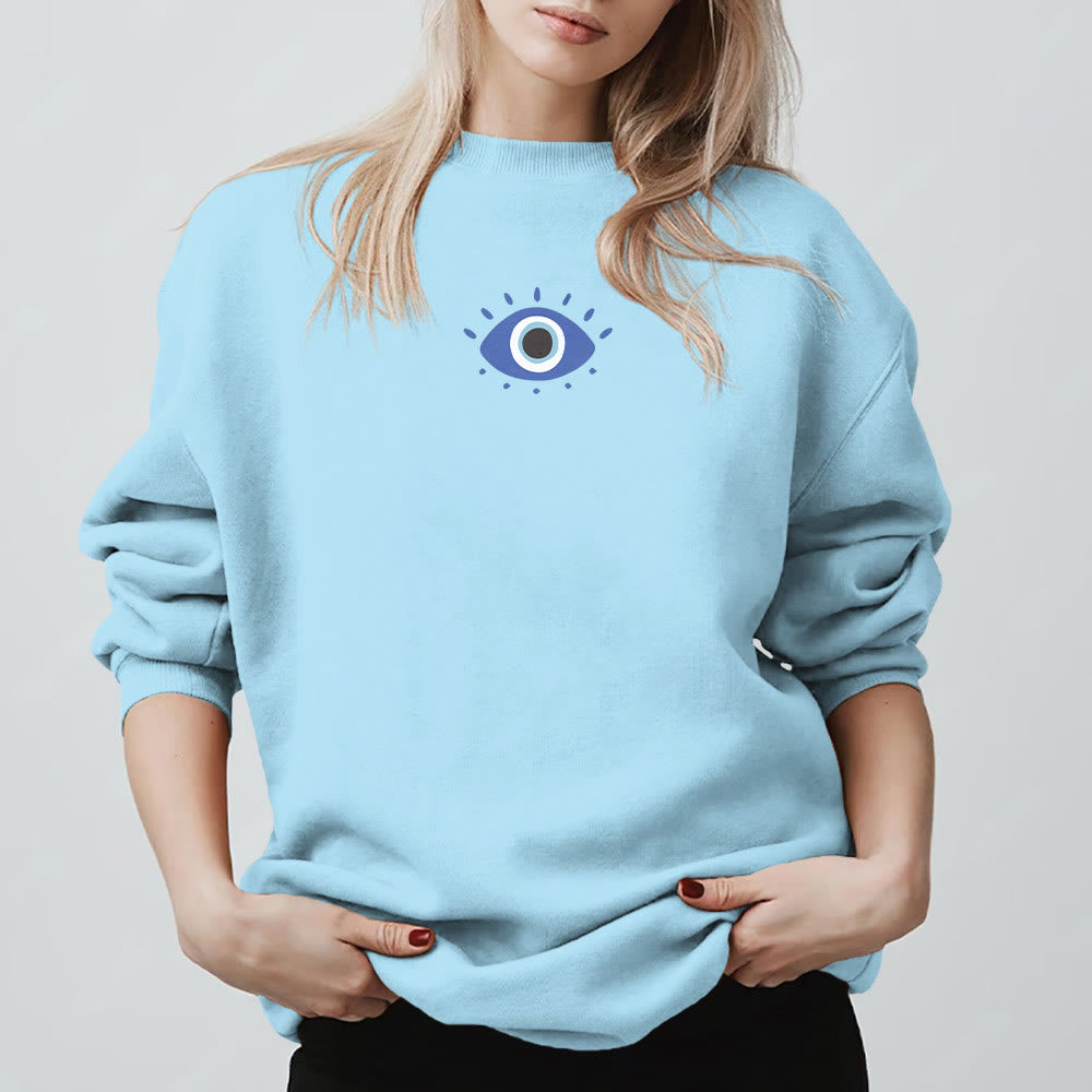 Olivenorma Trendy Demon Eye Quote Sweatshirt - image 15