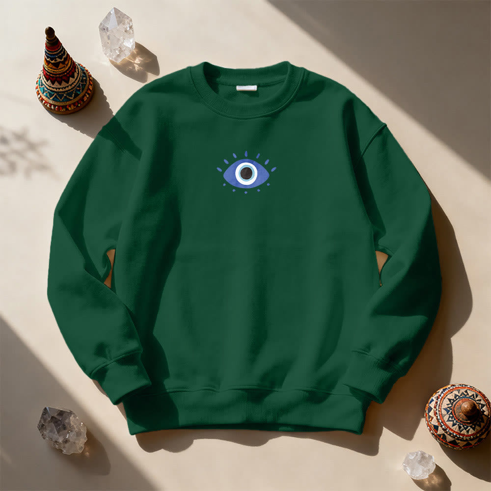 Olivenorma Trendy Demon Eye Quote Sweatshirt - image 1