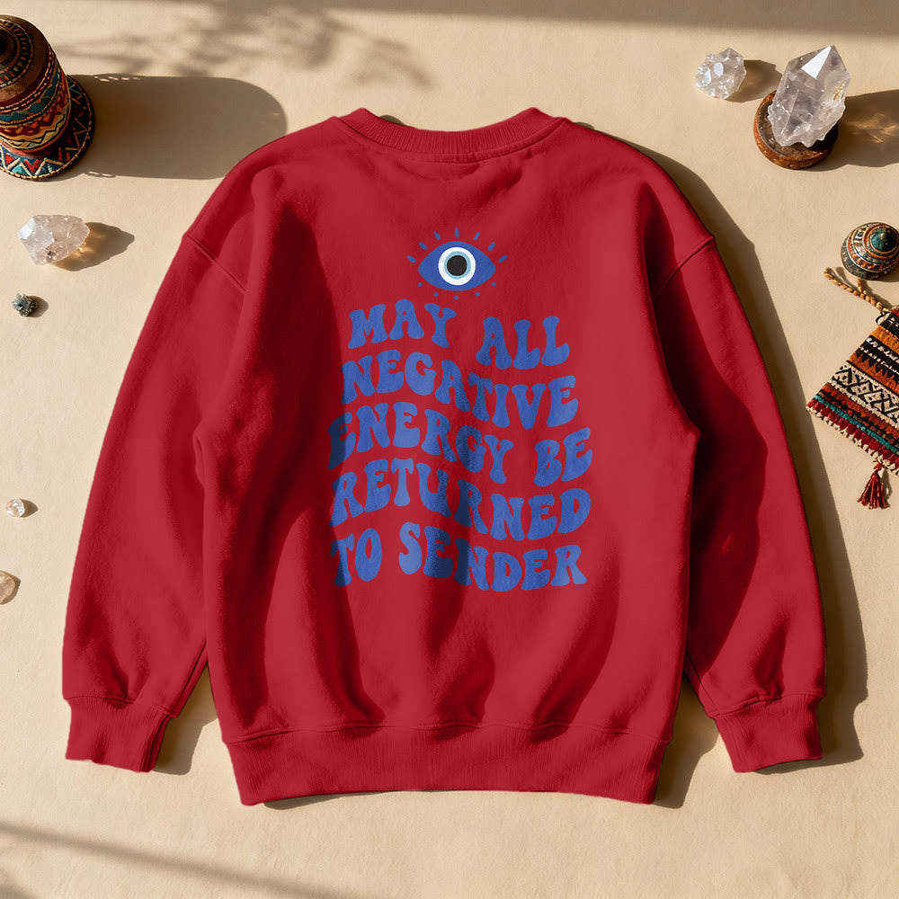 Olivenorma Trendy Demon Eye Quote Sweatshirt - Red - 2XL - image 22