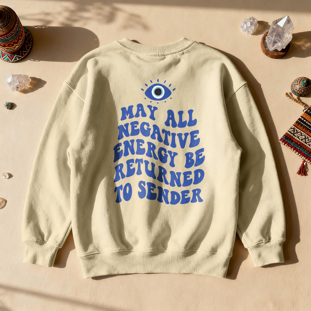 Olivenorma Trendy Demon Eye Quote Sweatshirt - Khaki - 2XL - image 16