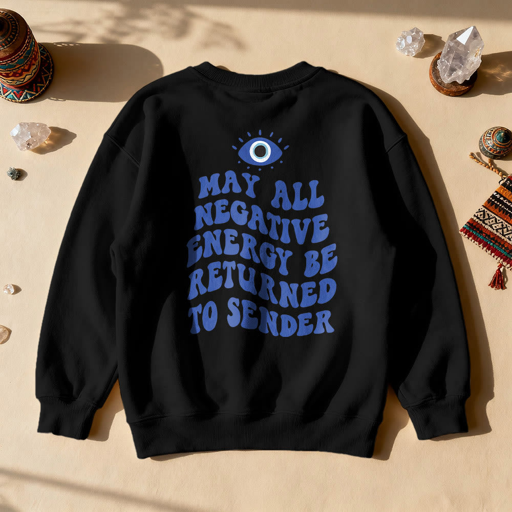 Olivenorma Trendy Demon Eye Quote Sweatshirt - Black - 2XL - image 7