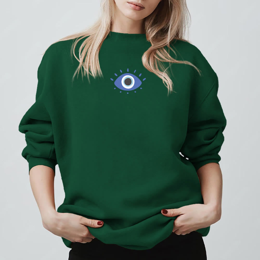 Olivenorma Trendy Demon Eye Quote Sweatshirt - image 2