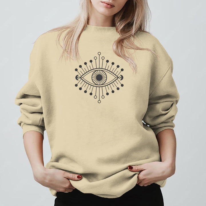 Olivenorma Vogue Demon Eye Designed Sweatshirt - image 0