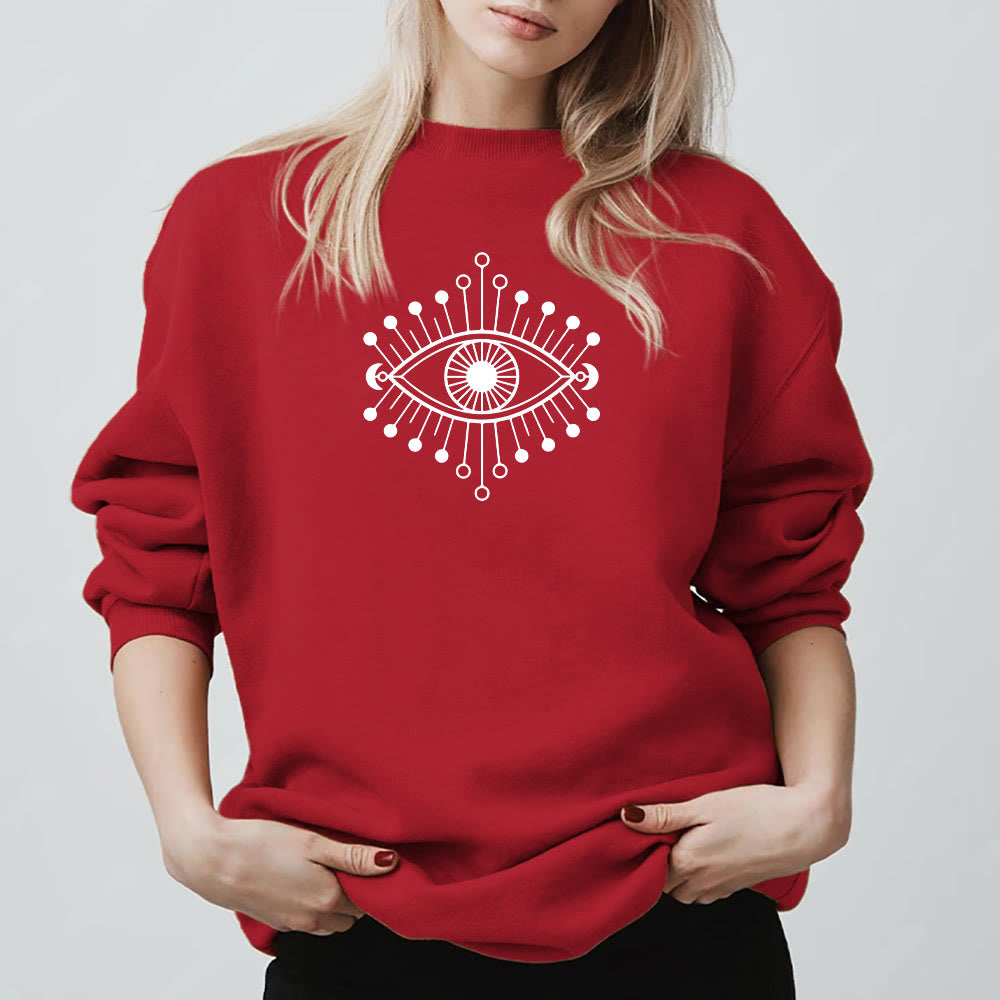 Olivenorma Vogue Demon Eye Designed Sweatshirt - image 12