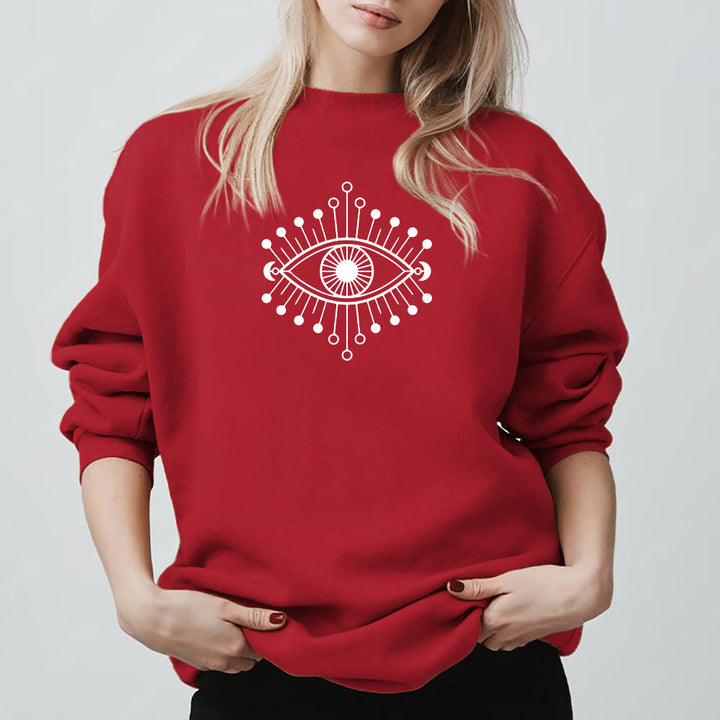 Olivenorma Vogue Demon Eye Designed Sweatshirt - image 12