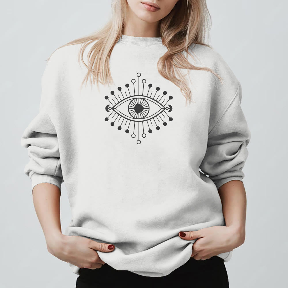 Olivenorma Vogue Demon Eye Designed Sweatshirt - image 2