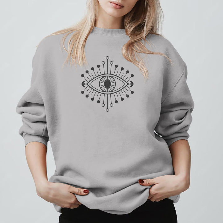 Olivenorma Vogue Demon Eye Designed Sweatshirt - image 6