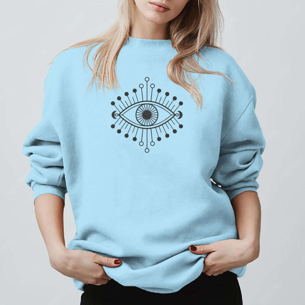 Olivenorma Vogue Demon Eye Designed Sweatshirt - image 10
