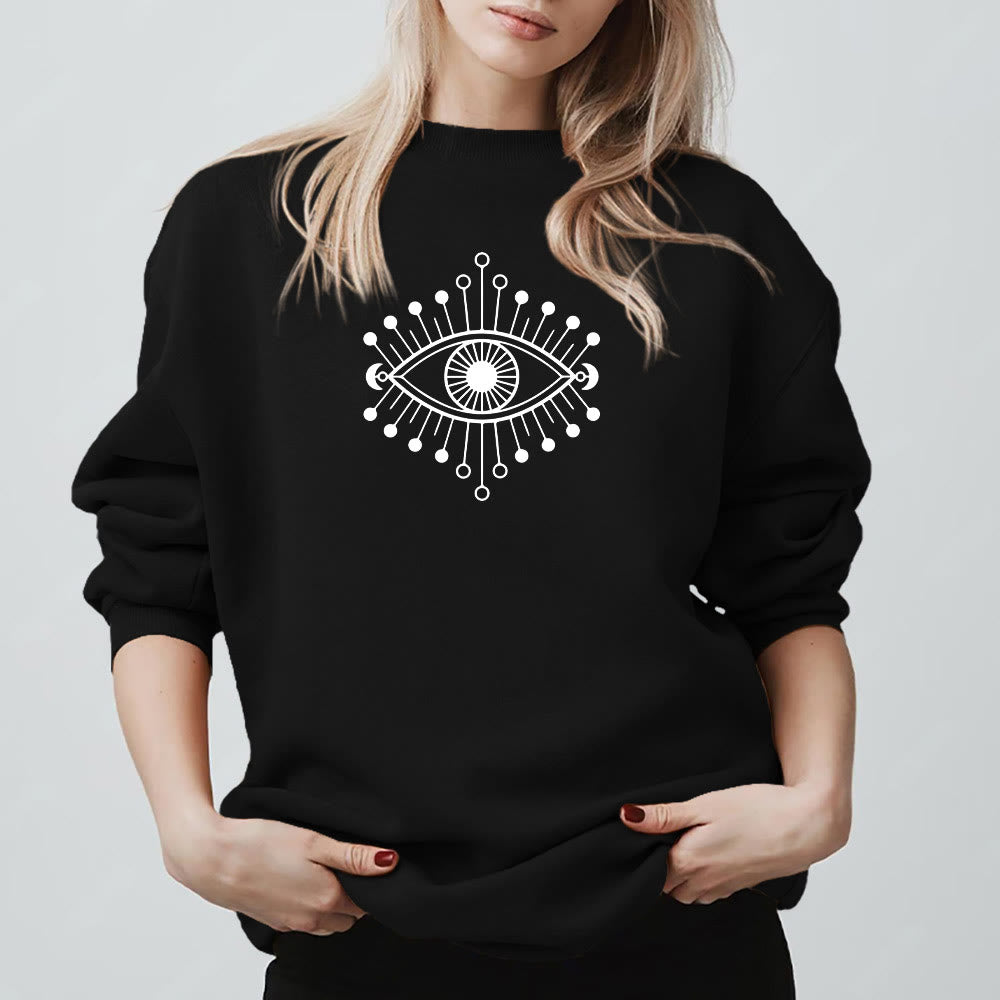 Olivenorma Vogue Demon Eye Designed Sweatshirt - image 4