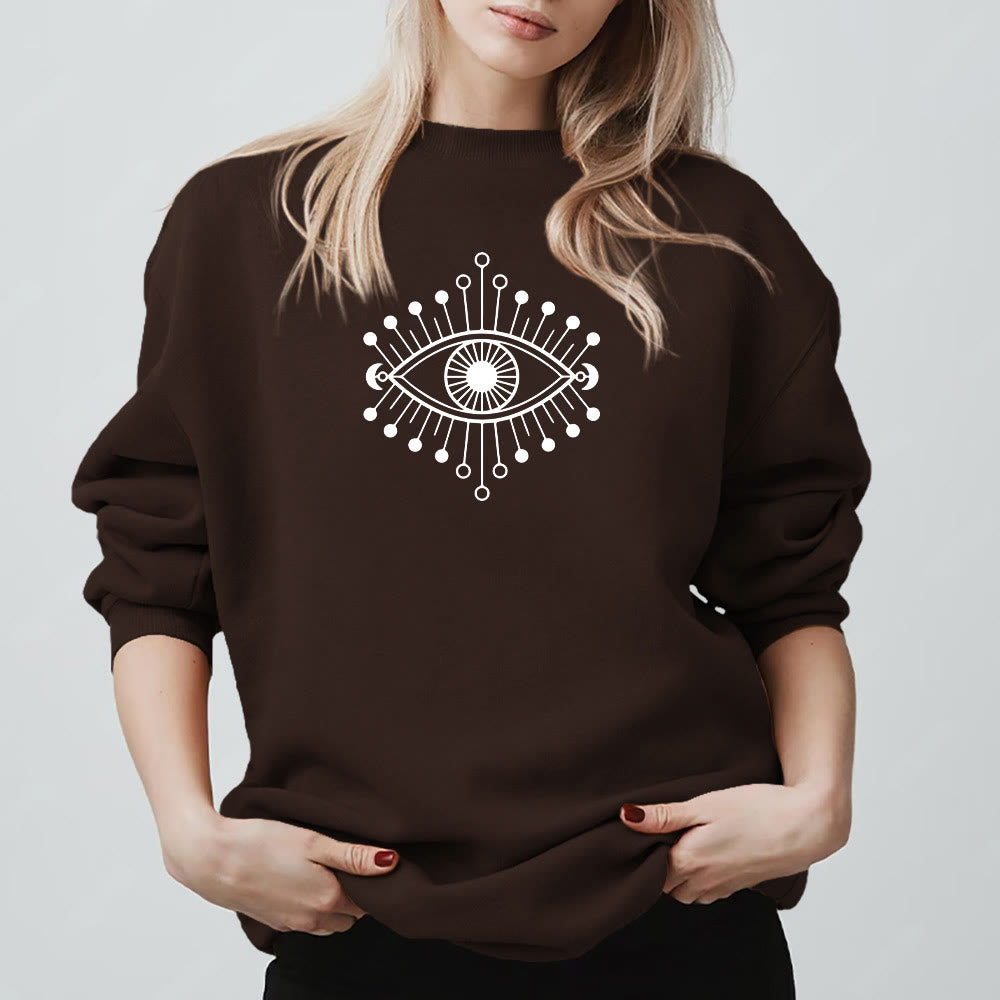 Olivenorma Vogue Demon Eye Designed Sweatshirt - image 8