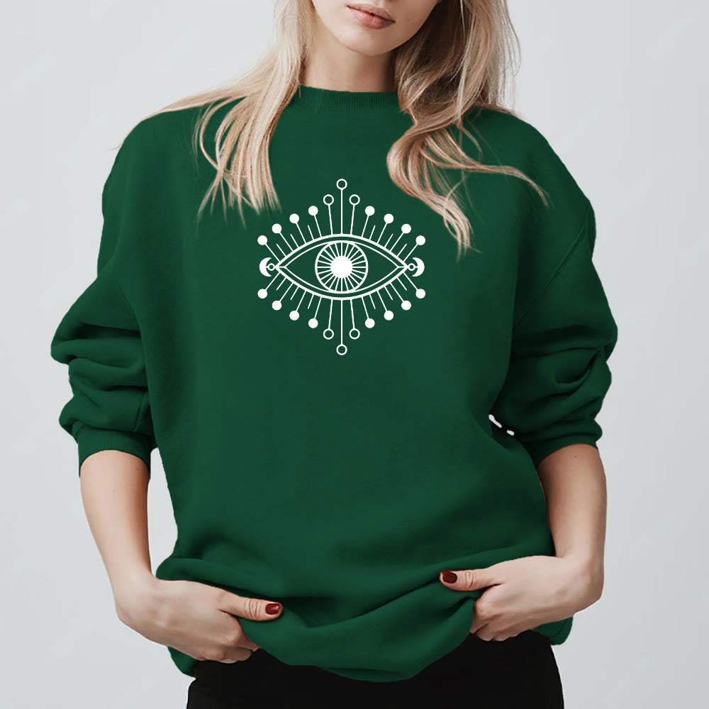 Olivenorma Vogue Demon Eye Designed Sweatshirt - image 14