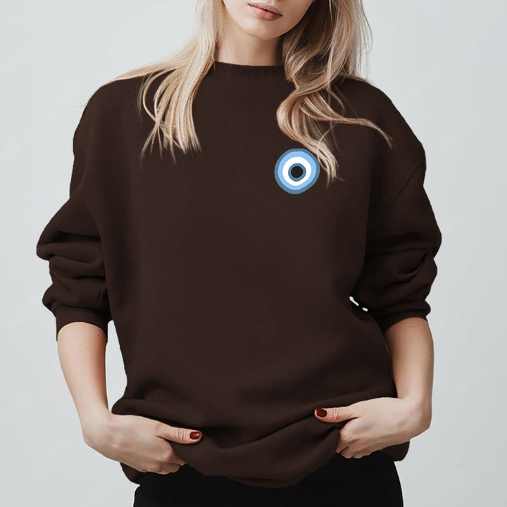 Olivenorma Unisex Blue Evil Eye Sweatshirt - image 12
