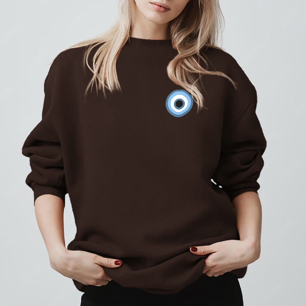 Olivenorma Unisex Blue Evil Eye Sweatshirt - image 18