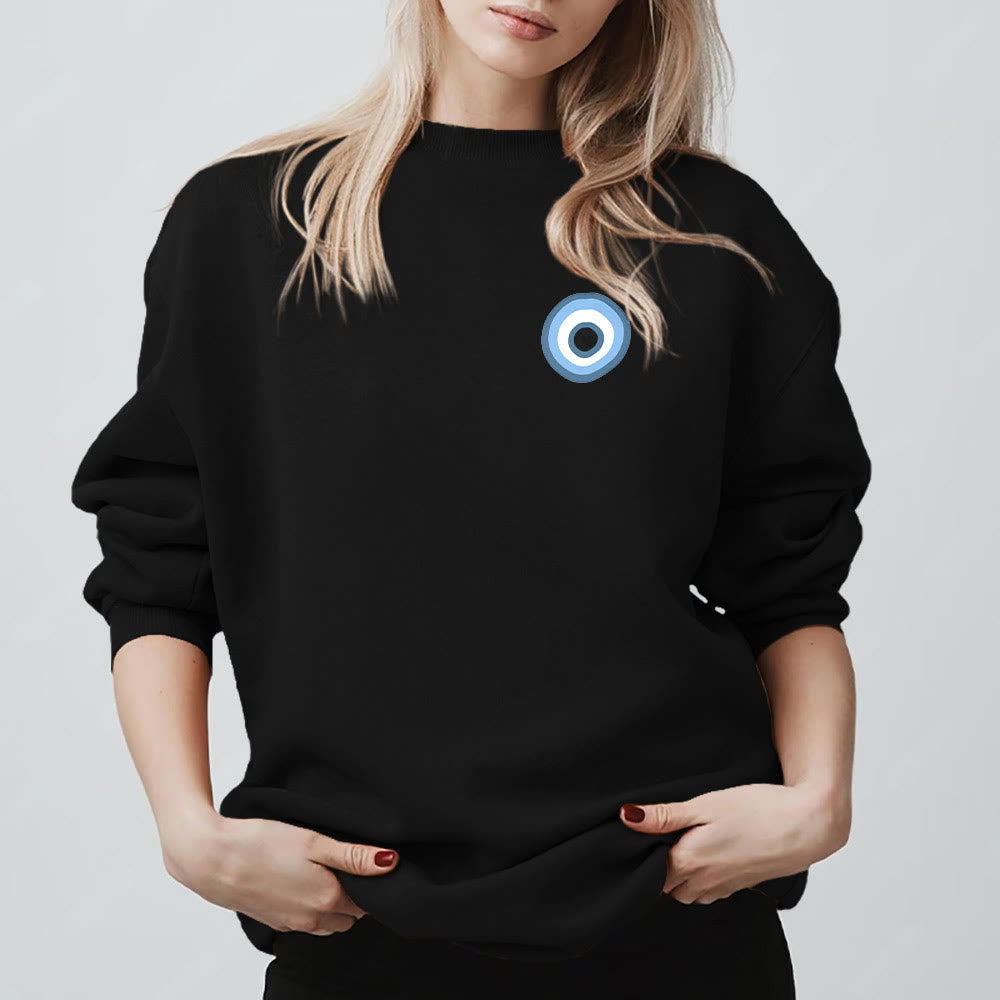 Olivenorma Unisex Blue Evil Eye Sweatshirt - image 12