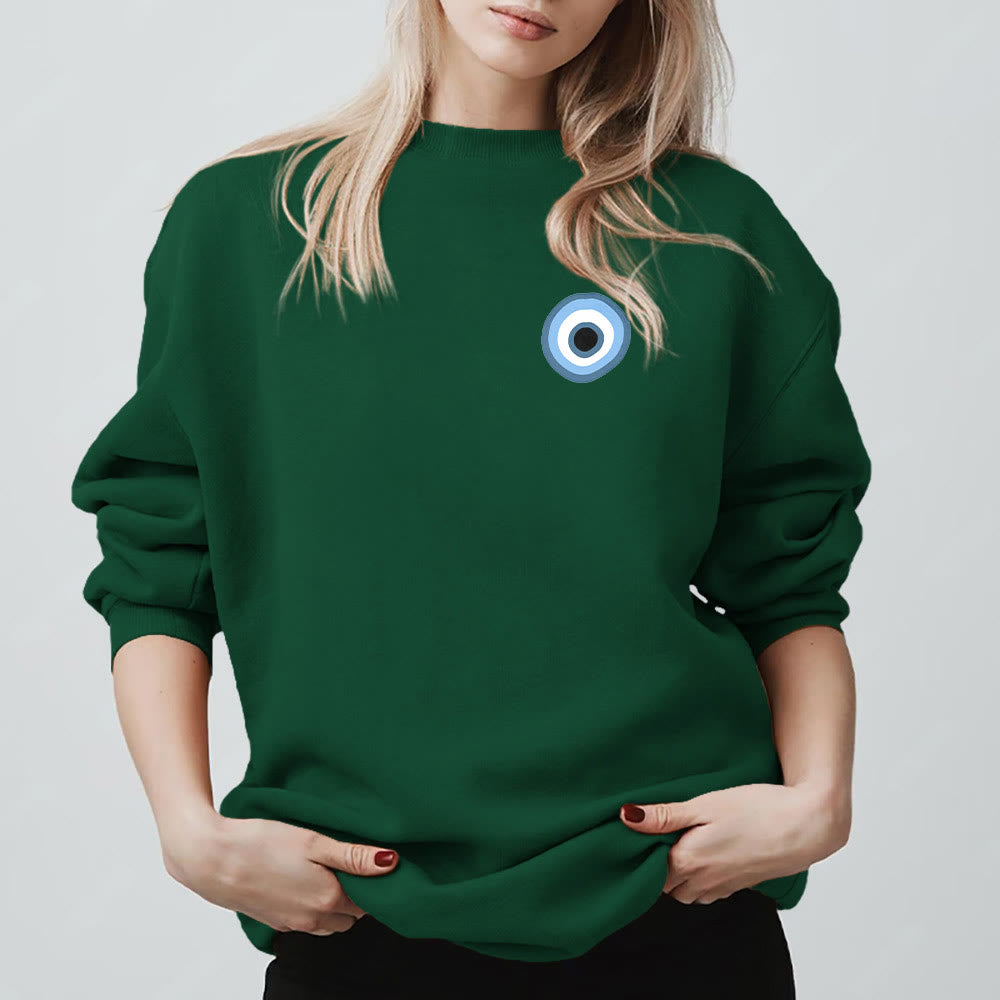 Olivenorma Unisex Blue Evil Eye Sweatshirt - image 21