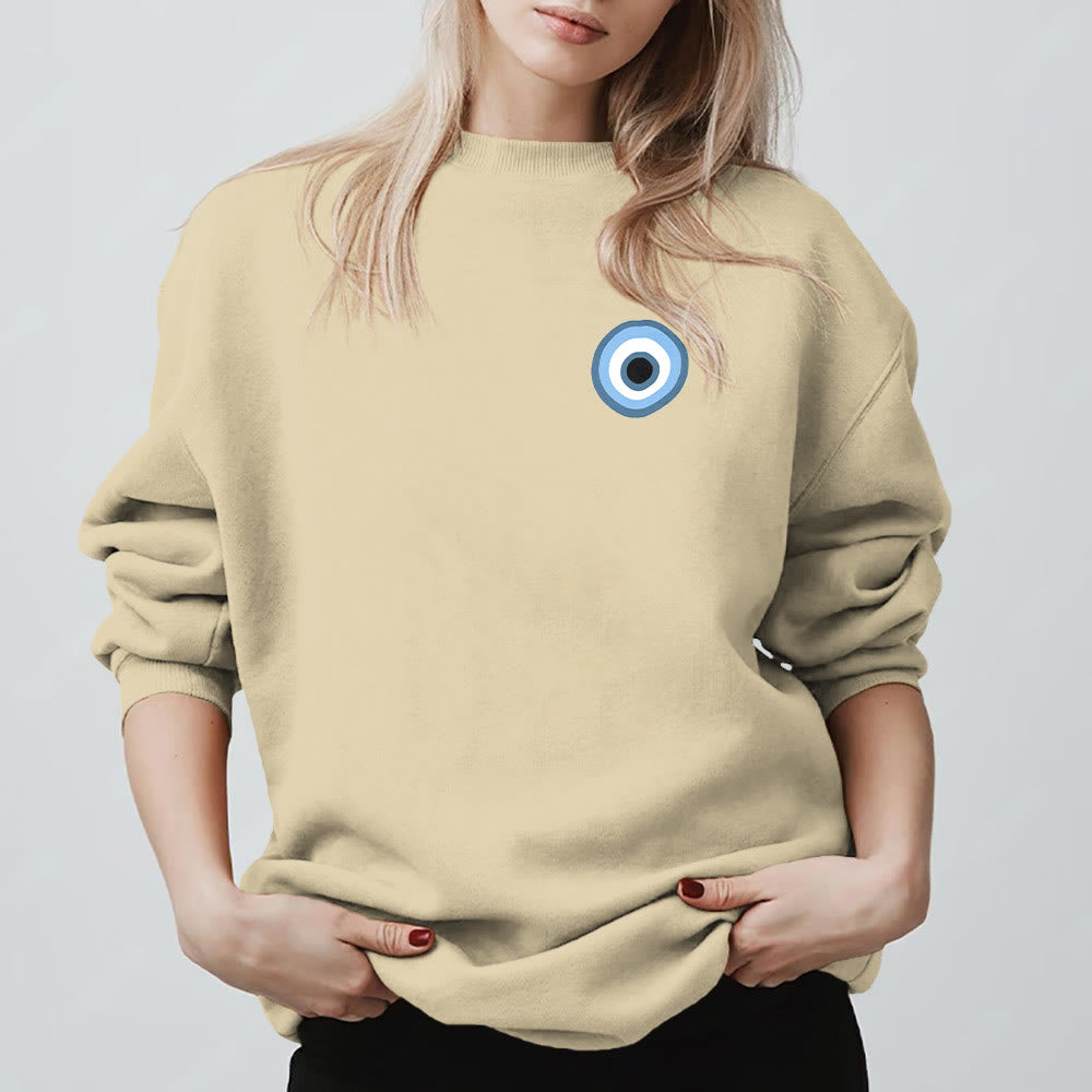 Olivenorma Unisex Blue Evil Eye Sweatshirt - image 15