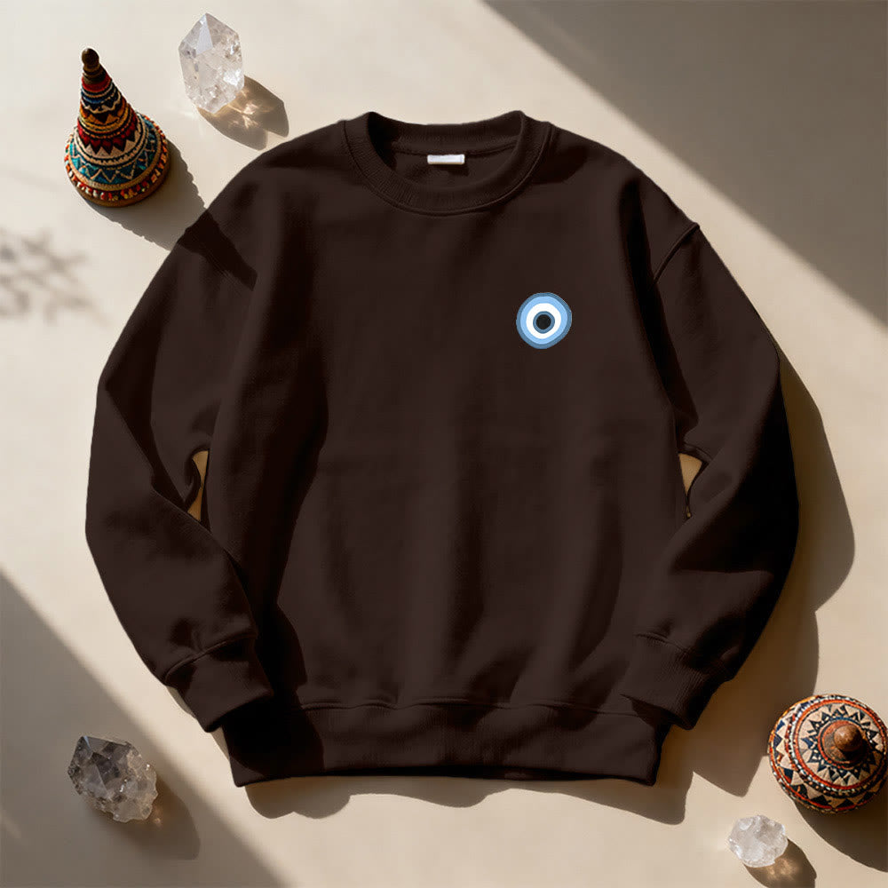 Olivenorma Unisex Blue Evil Eye Sweatshirt - image 17