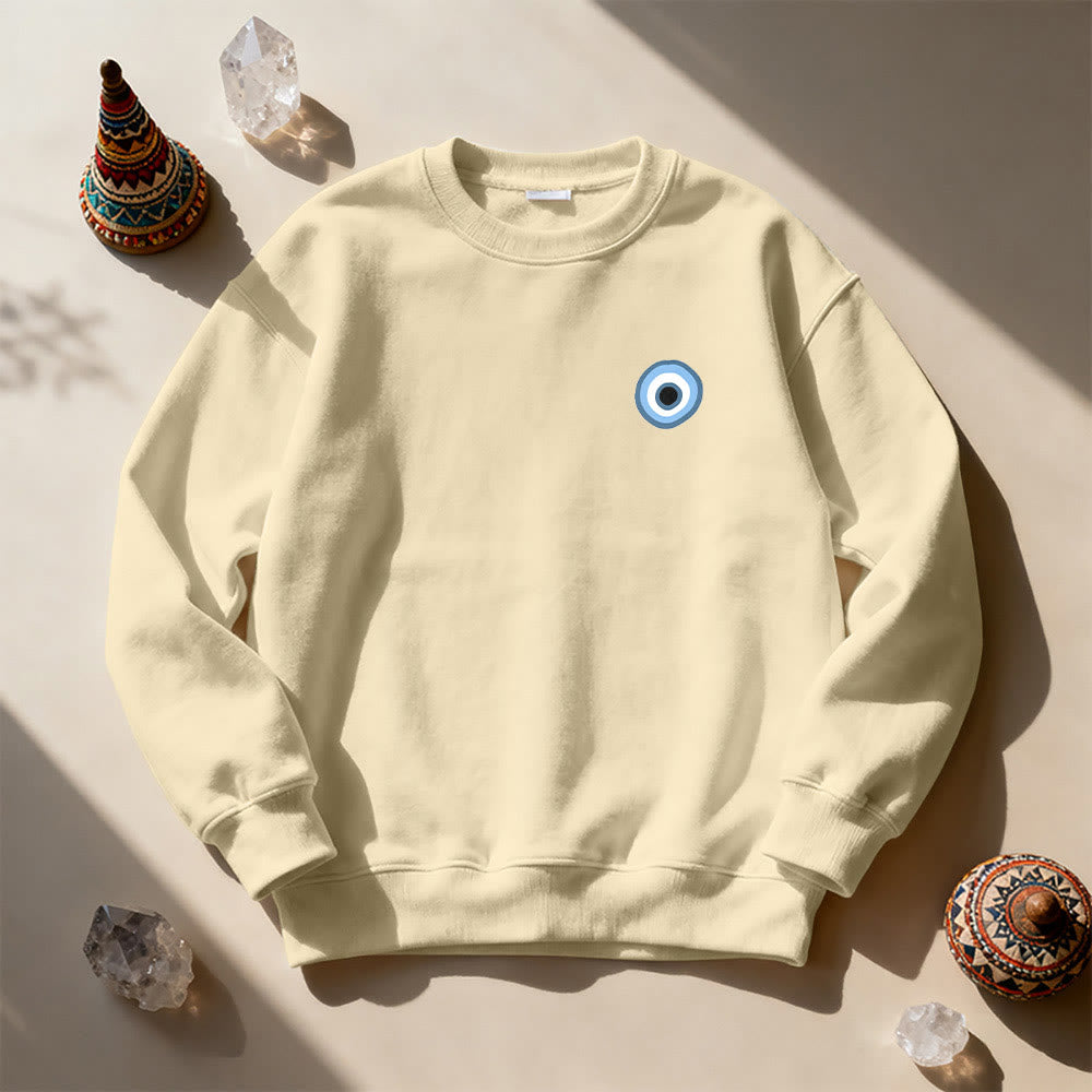 Olivenorma Unisex Blue Evil Eye Sweatshirt - image 16