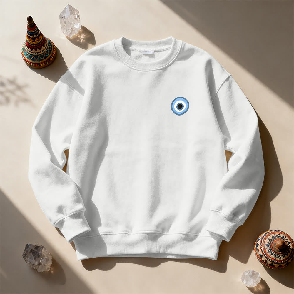 Olivenorma Unisex Blue Evil Eye Sweatshirt - image 8