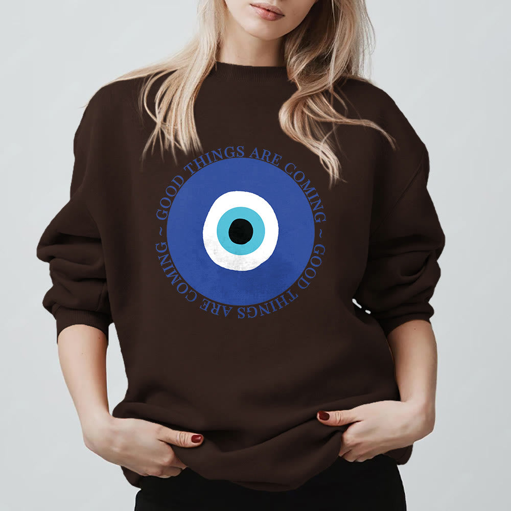 Olivenorma Vintage Classic Evil Eye Design Sweatshirt - image 10