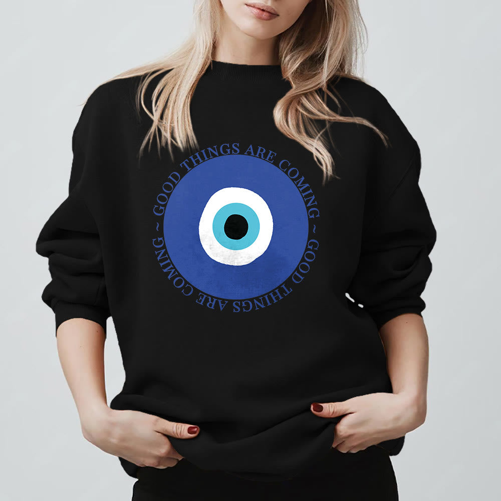 Olivenorma Vintage Classic Evil Eye Design Sweatshirt - image 6