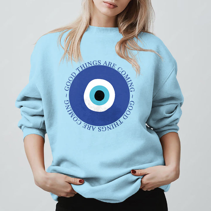 Olivenorma Vintage Classic Evil Eye Design Sweatshirt - image 14