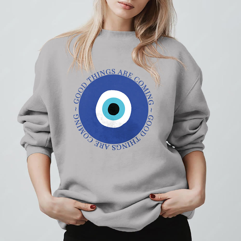 Olivenorma Vintage Classic Evil Eye Design Sweatshirt - image 8