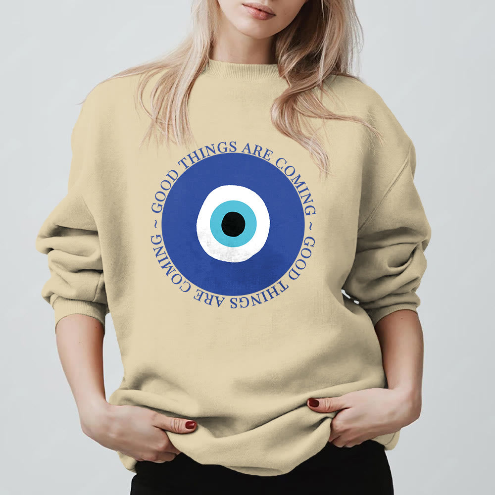 Olivenorma Vintage Classic Evil Eye Design Sweatshirt - image 12