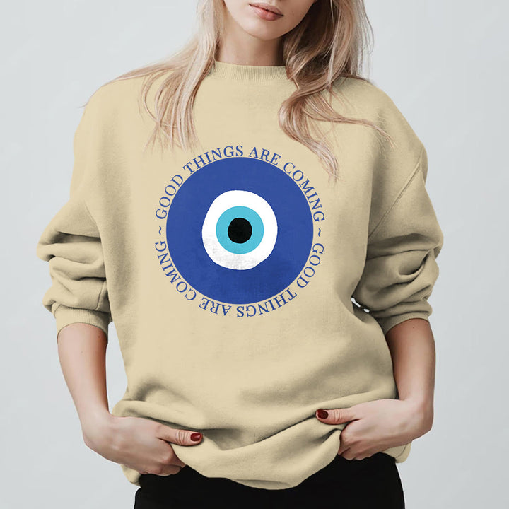 Olivenorma Vintage Classic Evil Eye Design Sweatshirt - image 12