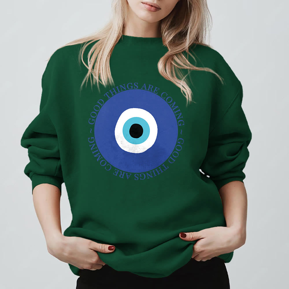 Olivenorma Vintage Classic Evil Eye Design Sweatshirt - image 1