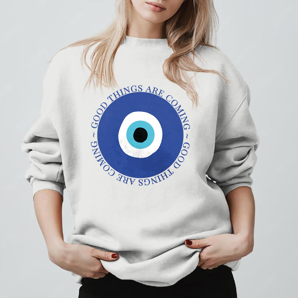 Olivenorma Vintage Classic Evil Eye Design Sweatshirt - image 4