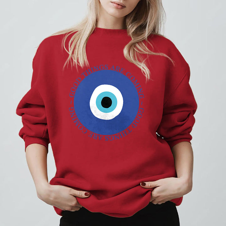 Olivenorma Vintage Classic Evil Eye Design Sweatshirt - image 16