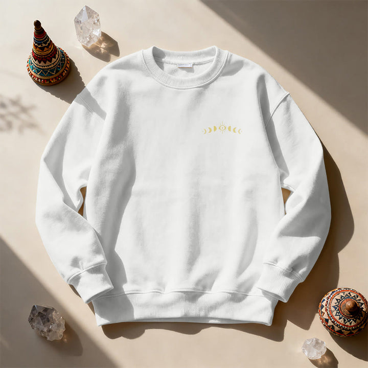 Olivenorma Layered Evil Eye Moon Phases Sweatshirt - image 1