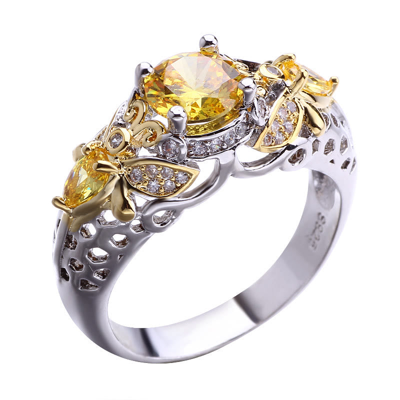 FREE Today: Save The Bees - Citrine Zircon Queen Bee Citrine Ring - US 10 - image 0