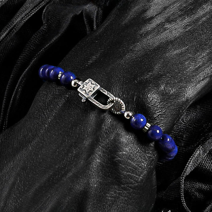Olivenorma Imperial Blue Lapis Lazuli Beaded Bracelet - image 4