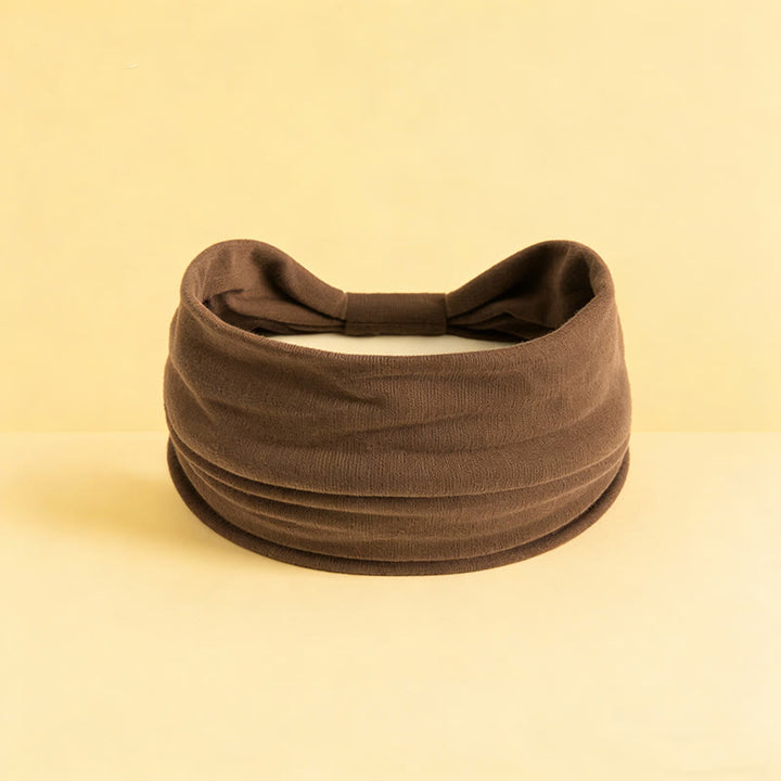Olivenorma Boho Solid Wide Stretchy Sports Yoga Headband - Dark Coffee - image 15
