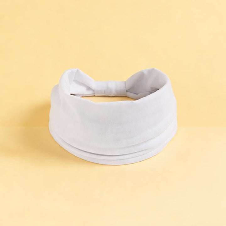 Olivenorma Boho Solid Wide Stretchy Sports Yoga Headband - White - image 9