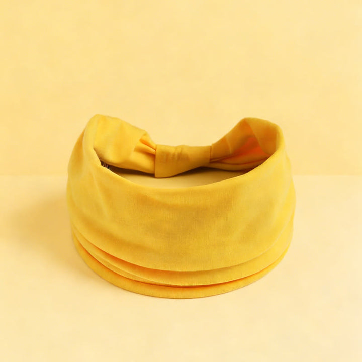 Olivenorma Boho Solid Wide Stretchy Sports Yoga Headband - Yellow - image 7
