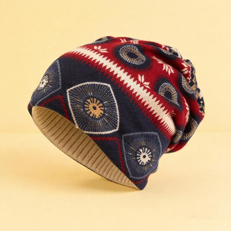 Olivenorma Street Style Vintage Geometric& Sunflower Adjustable Headband - Red - image 0