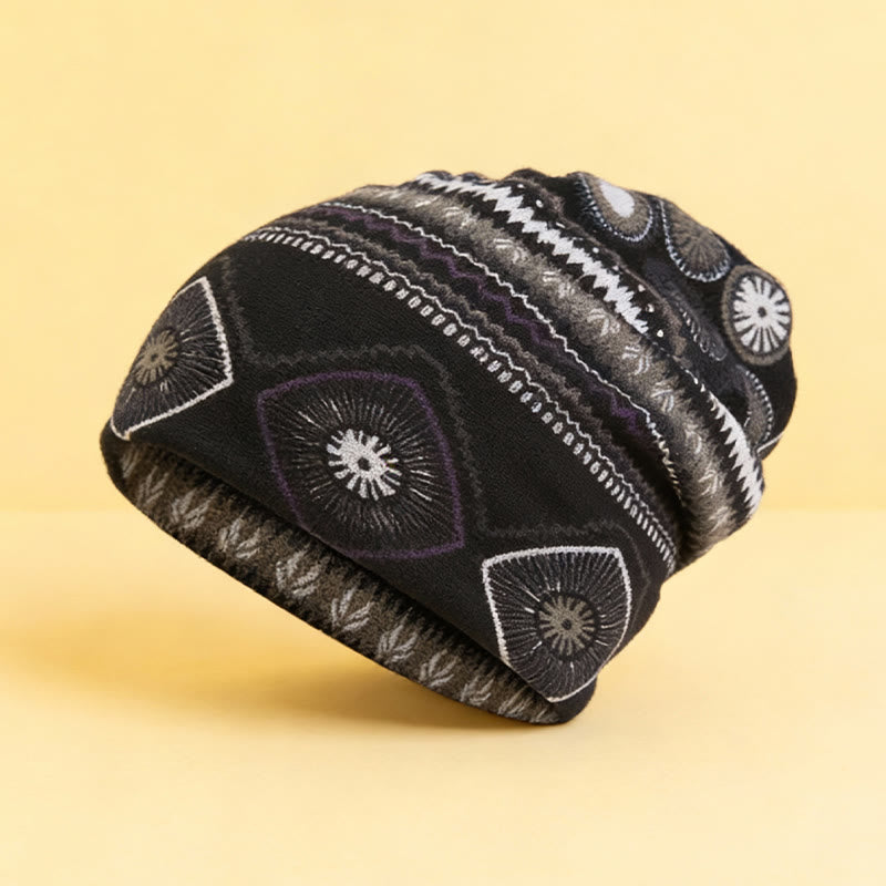 Olivenorma Street Style Vintage Geometric& Sunflower Adjustable Headband - Black - image 4