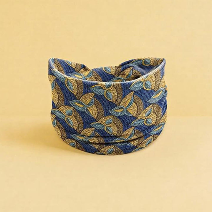 Olivenorma Boho Floral Print Adjustable Sports Headband - Blue - image 9