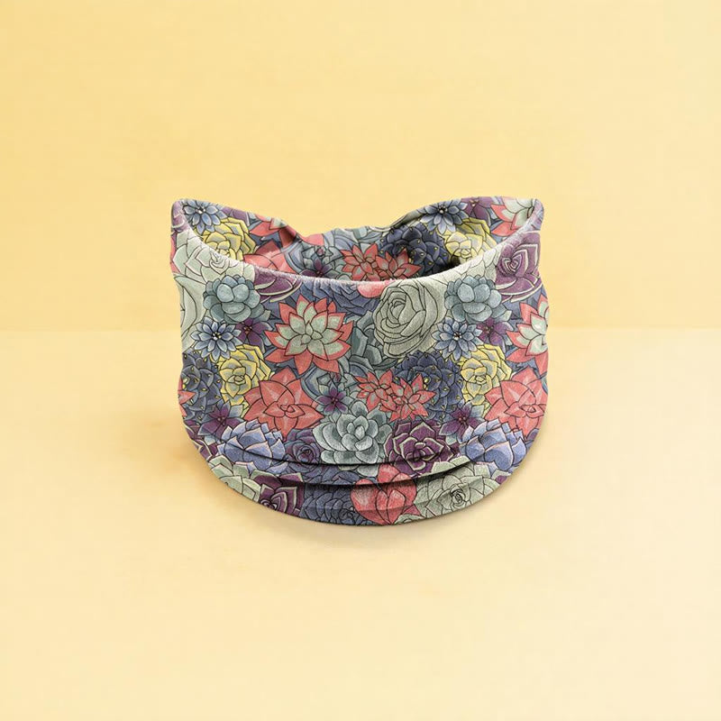 Olivenorma Boho Floral Print Adjustable Sports Headband - Light Blue - image 6