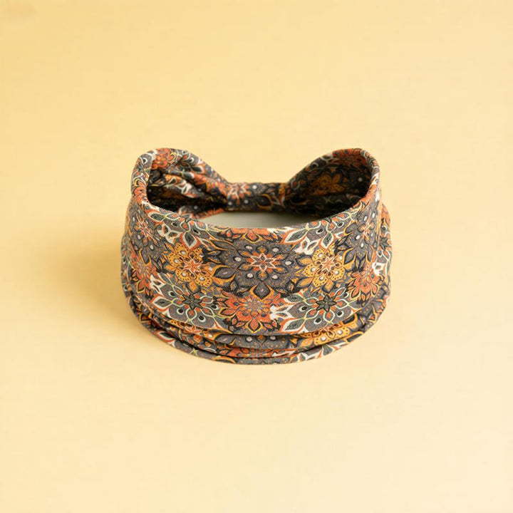 Olivenorma Boho Colorful Floral Print Adjustable Sports Headband - 3 - image 4