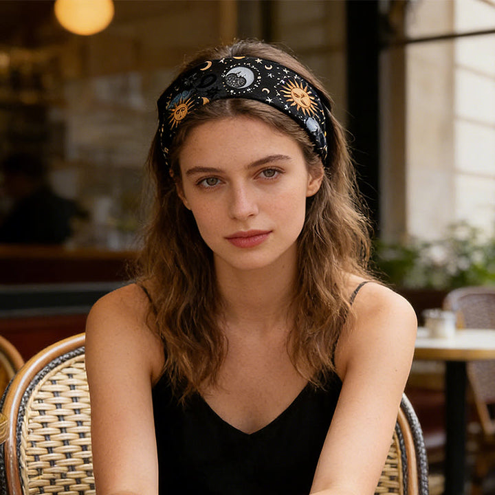 Olivenorma Boho Sun & Moon Printed Adjustable Yoga Headband - image 5